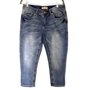 SEVEN 7 Girlfriend Capri Womens Jeans Sz 6 Medium Wash Midrise Denim Straight